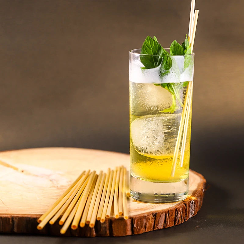 1000pcs 20cm 100% Natural Wheat Straw Environment Friendly Degradable Straw Creative Disposable Cold Coffee Juice Small Straws