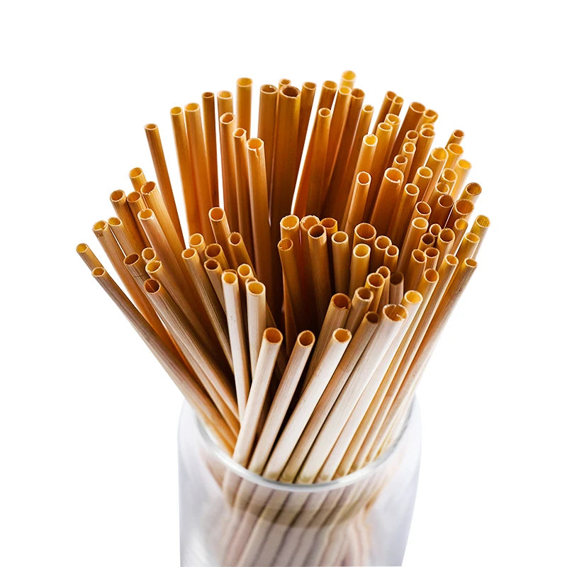 1000pcs 20cm 100% Natural Wheat Straw Environment Friendly Degradable Straw Creative Disposable Cold Coffee Juice Small Straws