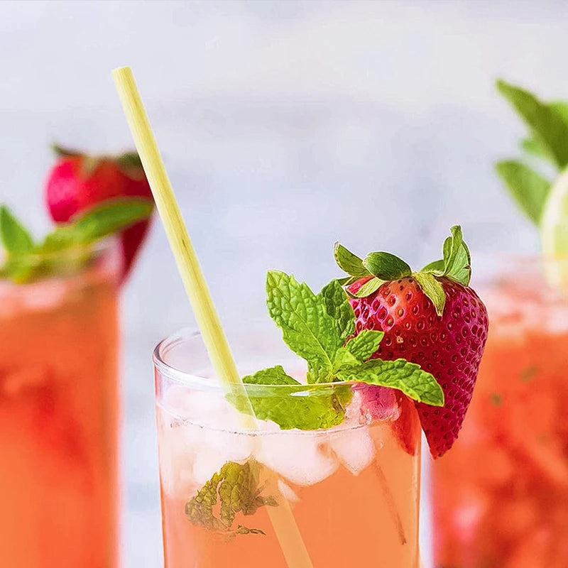 1000pcs 20cm 100% Natural Wheat Straw Environment Friendly Degradable Straw Creative Disposable Cold Coffee Juice Small Straws