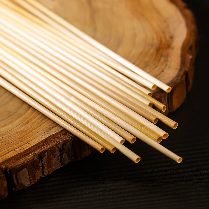 1000pcs 20cm 100% Natural Wheat Straw Environment Friendly Degradable Straw Creative Disposable Cold Coffee Juice Small Straws