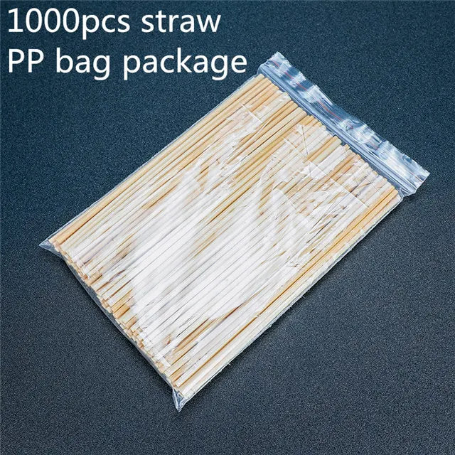 1000pcs 20cm 100% Natural Wheat Straw Environment Friendly Degradable Straw Creative Disposable Cold Coffee Juice Small Straws