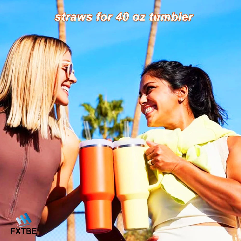 Straws for Stanley Cup, Straw for Stanley Cup 40 OZ, Replacement Straw for Stanley 40oz Tumbler, Tritan Straws with Straw Cleane