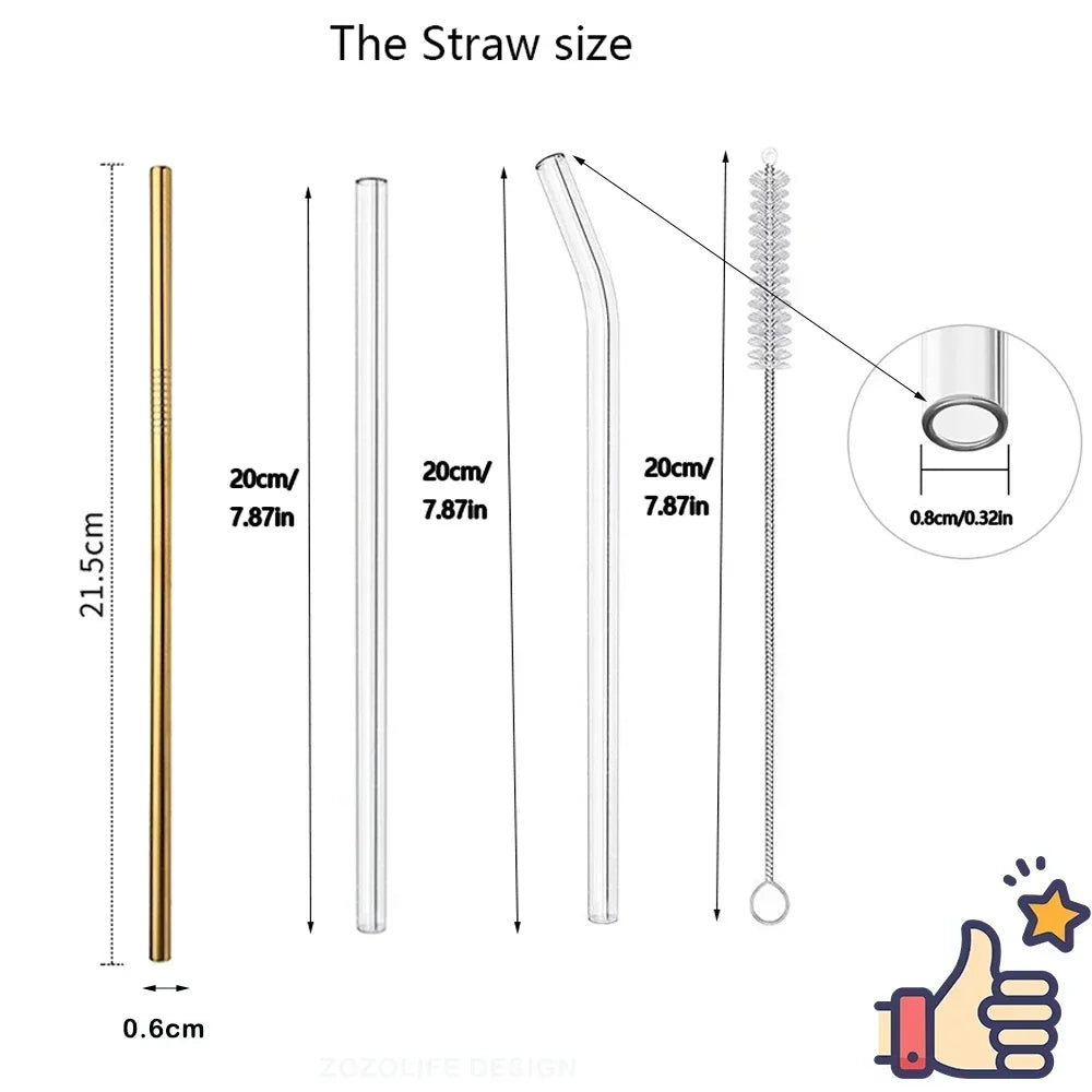 Sip Clean. Sip Green. 🌿 or Reusable Smoothie Straw Set